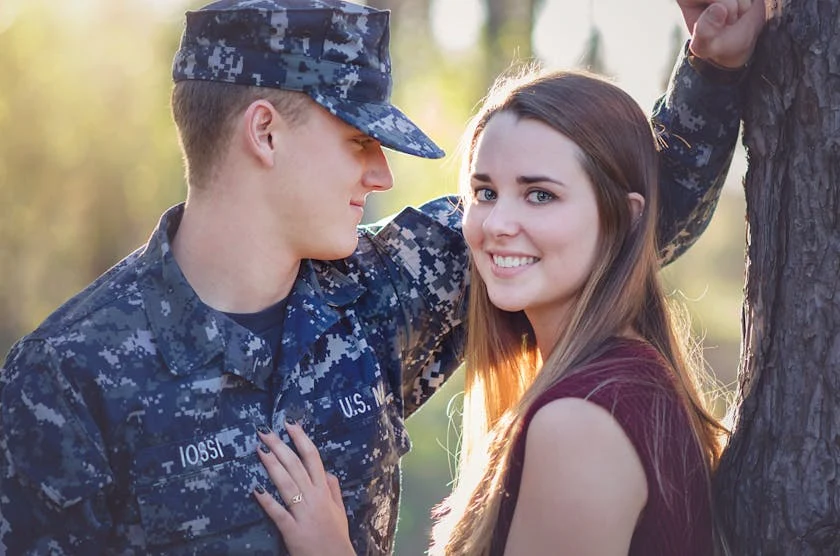 Tricare Couples Rehabs concept pic shows military man and his girlfriend in happy conversation