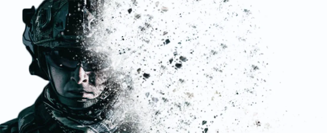 ASAP army concept pic shows soldier in black and white abstract art style collage