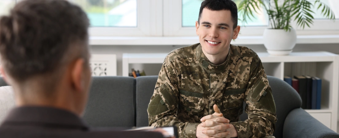 Image of a Marine participating in integrated counseling for substance misuse and co-occurring mental health issues
